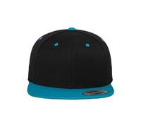 Flexfit Classic Snapback 2-tone, Gorra Elegante De Béisbol Con Forma Y Material Mezcla Lana Hombre, Multicolor (blk/teal), Talla Única