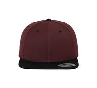 Flexfit Classic Snapback 2-tone, Gorra Elegante De Béisbol Con Forma Y Material Mezcla Lana Hombre, Multicolor (maroon/blk), Talla Única
