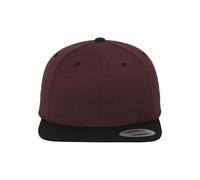 Flexfit Classic Snapback 2-tone, Gorra Elegante De Béisbol Con Forma Y Material Mezcla Lana Hombre, Multicolor (maroon/blk), Talla Única