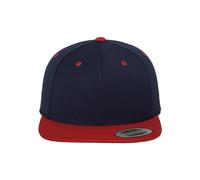 Flexfit Classic Snapback 2-tone, Gorra Elegante De Béisbol Con Forma Y Material Mezcla Lana Hombre, Multicolor (nvy/red), Talla Única