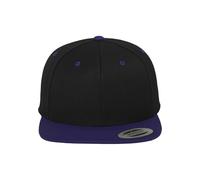 Flexfit Classic Snapback 2-tone, Gorra Elegante De Béisbol Con Forma Y Material Mezcla Lana Hombre, Multicolor (blk/pur), Talla Única
