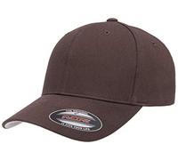 Flexfit Gorra Ajustada de Sarga de algodón Sombrero, marrón, S-M Unisex Adulto