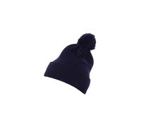 Flexfit Gorro Unisex Strickmütze con puños y Pompones, Color Azul Marino, Talla única
