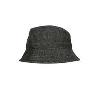 Flexfit Denim Bucket Hat Anglerhut, Negro/Gris, Talla única