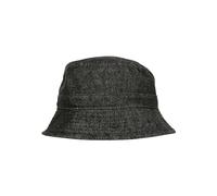 Flexfit Denim Bucket Hat Anglerhut, Negro/Gris, Talla única