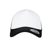 Flexfit Foam Trucker Curved Visor Cap, Unisex Adulto, Gorra, 6005FC, Negro/Blanco, Talla única