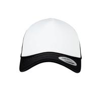 Flexfit Foam Trucker Curved Visor Gorra, Unisex Adulto, Negro/Blanco, Talla única