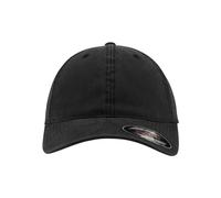Flexfit Garment Washed Cotton Dad Hat Gorras, Unisex Adulto, Negro, S-M