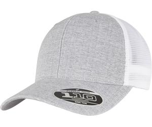 Flexfit Gorra 110 Mesh 2-Tone Cap Melange Silver/White Einheitsgröße