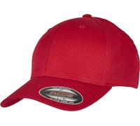 Flexfit Yupoong Gorra de béisbol Unisex de algodón orgánico con Banda Flexible en el Interior, Talla S/M o L/XL (Circunferencia de Cabeza de 54-61 cm), Rojo, L/XL