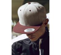 Flexfit Gorra Classic Snapback 2-Tone Heather Grey/Maroon Einheitsgröße