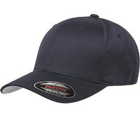 Flexfit Gorra de béisbol Ajustada de Sarga peinada de Lana, Azul Marino Oscuro, S/M
