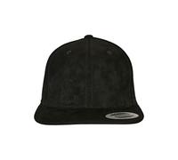 Flexfit Gorra de béisbol de Cuero de Ante, Negro, Talla única