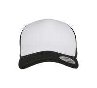 Flexfit Gorra clásica Curvada de Espuma con Visera béisbol, Negro/Blanco/Negro, Talla única Unisex Adulto