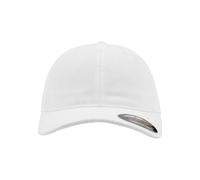 Flexfit - Gorra de béisbol Unisex, con Acabado de algodón Lavado, Unisex, Garment Washed Cotton Dad Hat, Blanco, Large/Extra-Large