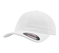 Flexfit - Gorra de béisbol Unisex, con Acabado de algodón Lavado, Unisex, Garment Washed Cotton Dad Hat, Blanco, Small/Medium
