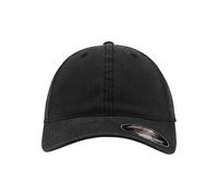 Flexfit - Gorra de béisbol Unisex, con Acabado de algodón Lavado, Unisex, Garment Washed Cotton Dad Hat, Negro, Small/Medium