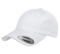 Flexfit Gorra de béisbol Yupoong algodón Unisex para Hombre y Mujer, no rígida con Cierre de latón, Unisex, 6245CM, Blanco, Talla única