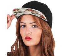 Flexfit Gorra diseño flores con abotonadura (PC3711)
