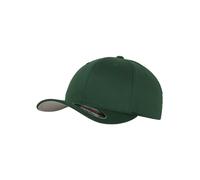 Flexfit Gorra de béisbol Wooly Combed 6277 – Unisex, visera curva, costuras sólidas – Verde S/M