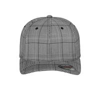 Flexfit Gorra Glen Check, Unisex, Glen Check, Negro y Blanco, Large/Extra-Large