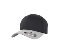 Flexfit Gorra Wooly Combed 2 tonos Negro y Plateado Unisex Adulto S/M