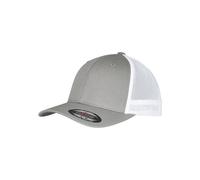 Flexfit Trucker Recycled Mesh Gorra de béisbol, Gris/Blanco, S/M Unisex Adulto
