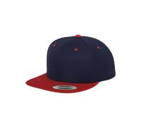Flexfit Classic Snapback 2-tone, Gorra Elegante De Béisbol Con Forma Y Material Mezcla Lana Hombre, Multicolor (nvy/red), Talla Única