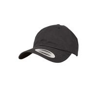 Flexfit Gorra Dad Peached Cotton Sarga – Acabado aterciopelado especial, Unisex, Negro, Talla única