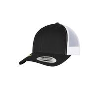 Flexfit 6606rt-yp Classics Recycled Retro Trucker Cap 2-Tone Gorra de béisbol, Negro y Blanco, Talla única Unisex Adulto