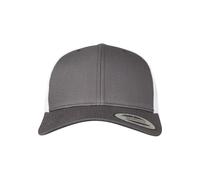 Flexfit Gorra, Retro de 2 Tonos, Unisex, 6606T, Gris Oscuro/Blanco, Talla única
