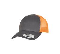 Flexfit Gorra 'Retro' gris / naranja neón 55-60 EUR