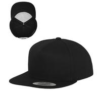 Flexfit Gorra Snapback De 5 Paneles 6007 Negra/Negra Con Estampado De Béisbol
