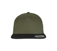 Flexfit 6007-classic 5 Panel Snapback Gorra de béisbol, Oliva/Negro, Talla única Unisex Adulto