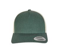 Flexfit Gorra Unisex de 5 Paneles, diseño Retro de Camionero de 2 Tonos, para Hombre y Mujer, Talla única, Verde/Beige, Talla única