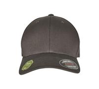 Flexfit Gorra Unisex de algodón orgánico, Gorra de béisbol Cerrada Alrededor para Hombres y Mujeres, de algodón orgánico en 3 Colores, Tallas S/M y L/XL Gris Oscuro S/M