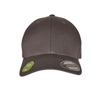 Flexfit Gorra Unisex de algodón orgánico, Gorra de béisbol Cerrada Alrededor para Hombres y Mujeres, de algodón orgánico en 3 Colores, Tallas S/M y L/XL Gris Oscuro S/M