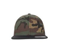 Flexfit Gorra Unisex, Verde Camuflaje y Negro., Talla única