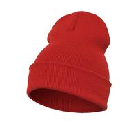 Flexfit - Gorro Largo Pesado, Todo el año, Unisex, Color Rojo, tamaño Talla única