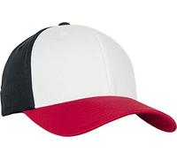Flexfit Gorros Yupoong de 3 Tonos para Hombre, Rojo/Blanco/Negro, L/XL, Rojo/Blanco/Negro, L-XL EU