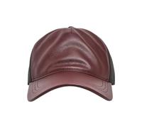 Flexfit Leather Trucker Gorra, marrón y Negro, Talla única Unisex Adulto