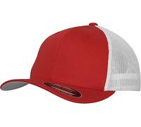 Flexfit Mesh Trucker 2-tone, Headphones Hombre, Multicolor (rojo/blanco), L-XL
