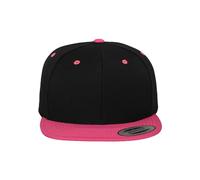 Flexfit Mütze Classic Snapback 2-tone - Gorro, unisex, Multicolor (Blk/Neonpink), Talla única
