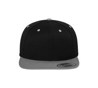 Flexfit Mütze Classic Snapback 2-tone - Gorro, unisex, Multicolor (Blk/Silver), Talla única