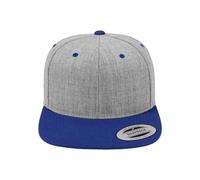 Flexfit Mütze Classic Snapback 2-tone - Gorro, unisex, Multicolor (Heather/Royal), Talla única