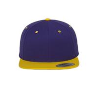 Flexfit Mütze Classic Snapback 2-tone - Gorro, unisex, Multicolor (Pur/Gold), Talla única