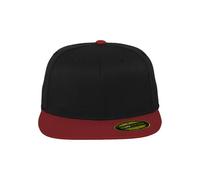 Flexfit Mütze Premium 210 Fitted 2-Tone - Gorra de náutica, Color Negro/Rojo, Talla DE: L/XL