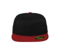 Flexfit Mütze Premium 210 Fitted 2-Tone - Gorra de náutica, Color Negro/Rojo, Talla DE: S/M