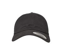 Flexfit Peached Cotton Sarga Dad Unisex Gorra para Hombre y Mujer, plástico con Acabado Aterciopelado Especial, Unisex, Peached Cotton Twill Dad Cap, Negro, Talla única