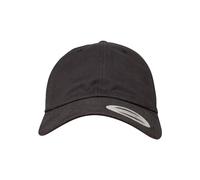 Flexfit Peached Cotton Sarga Dad Unisex Gorra para Hombre y Mujer, plástico con Acabado Aterciopelado Especial, Unisex, Peached Cotton Twill Dad Cap, Negro, Talla única